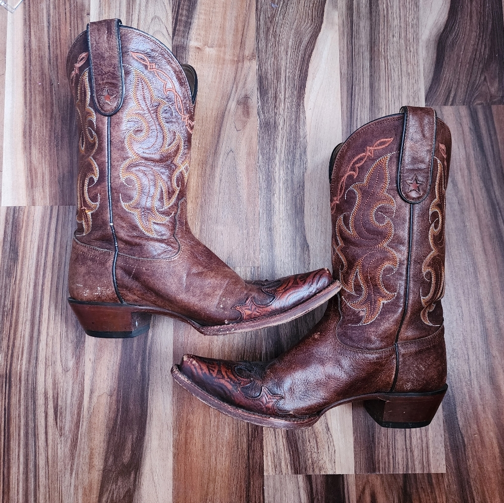 Tony Lama snap toe boots